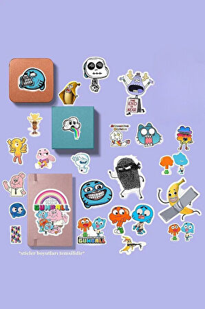 Gumball Sticker Paketi /Bullet Journal Defter Çıkartma Ajanda Laptop Etiket