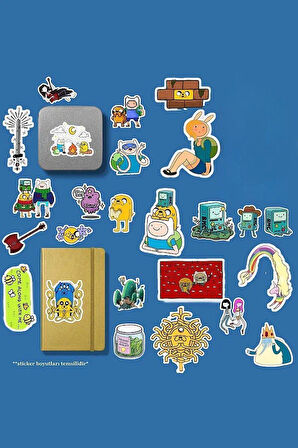 Adventure Time Paketi / Bullet Journal Defter Çıkartma Ajanda Laptop Etiket