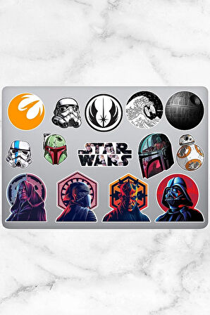 Star Wars Temalı Laptop Notebook Tablet Sticker Seti