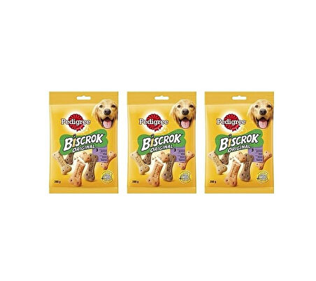 Pedigree Biscrok Bisküvi Köpek Ödül Maması 200 gr x 3 Adet