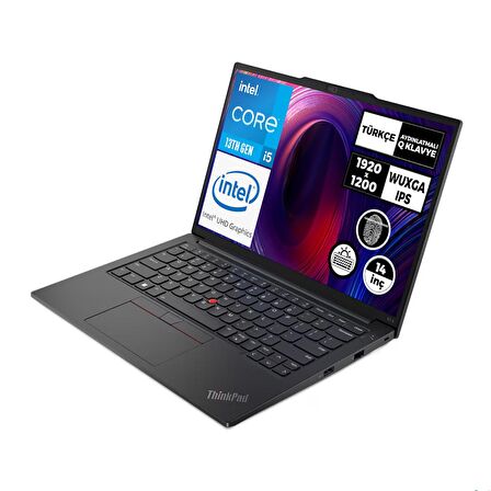 Lenovo ThinkPad E14 Gen 5 Intel Core i5-1335U 40GB 3TB SSD 14" WUXGA Freedos Taşınabilir Bilgisayar 21JLS20MTX 011