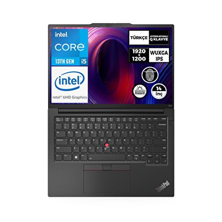 Lenovo ThinkPad E14 Gen 5 Intel Core i5-1335U 40GB 3TB SSD 14" WUXGA Freedos Taşınabilir Bilgisayar 21JLS20MTX 011