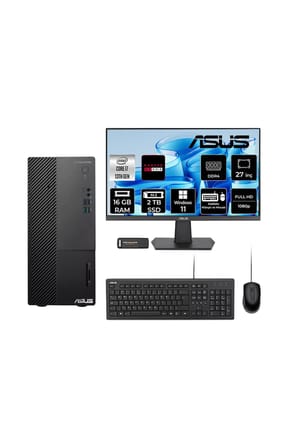 ExpertCenter D500ME i7 13700 16GB 2TB SSD RX550/4GB W11H Masaüstü Bilgisayar + 27" Monitör