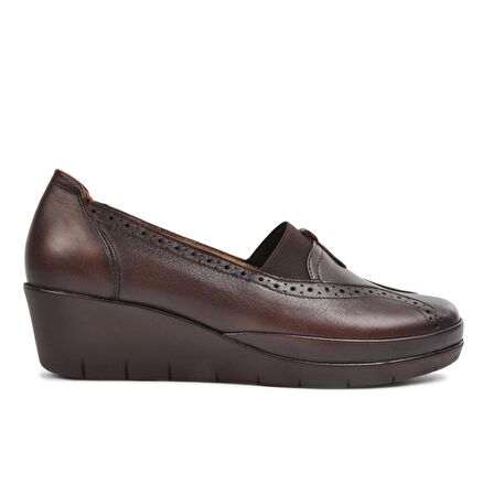 Ayakmod 888 Kahve Kadın Hakiki Deri Günlük Ayakkabı