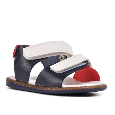 Şiringenç 210109 Lacivert-Beyaz-Kırmızı Comfort Erkek Çocuk Sandalet