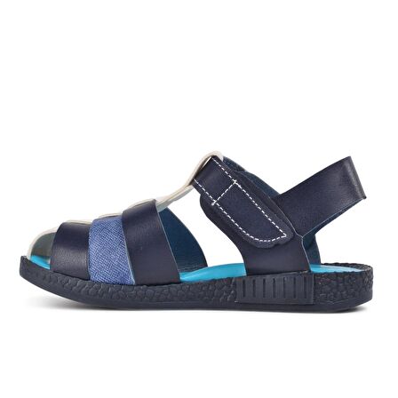 Şiringenç 210111 Lacivert-Kot-Beyaz Comfort Erkek Çocuk Sandalet