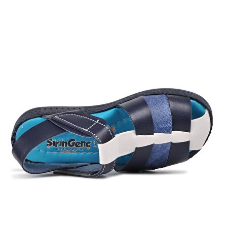 Şiringenç 210111 Lacivert-Kot-Beyaz Comfort Erkek Çocuk Sandalet