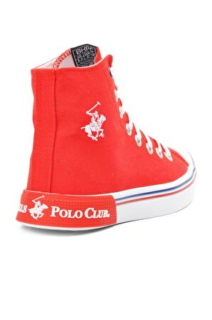 Po-10141 Kırmızı Kadın Bilek Boy Sneaker