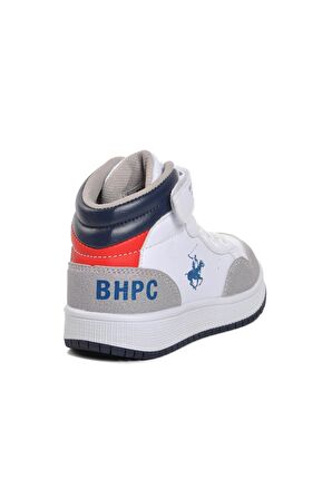 Po-10303-P Beyaz Çocuk Bilek Boy Sneaker