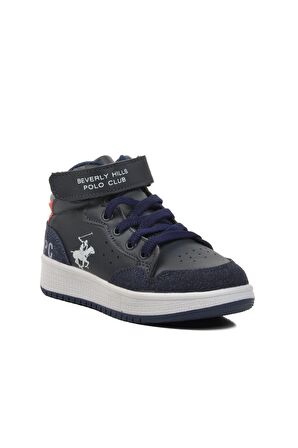 PO-10303-P Lacivert Çocuk Hi Sneaker