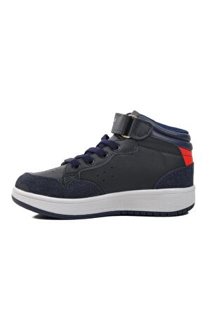 PO-10303-P Lacivert Çocuk Hi Sneaker