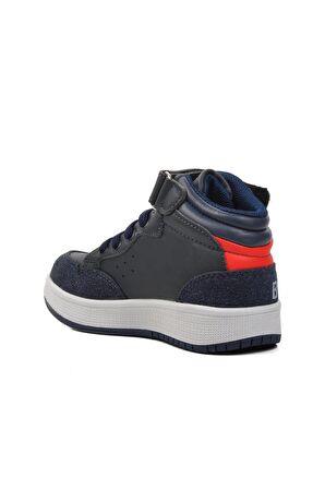 PO-10303-P Lacivert Çocuk Hi Sneaker