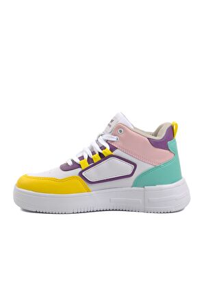 Walkway Nefertiti Beyaz-Sarı Unisex Hi Sneaker