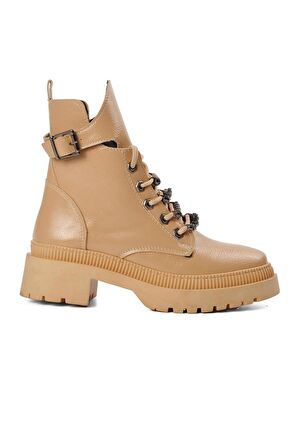 Park Moda K9030 Nut Kırışık Rugan Kadın Bot