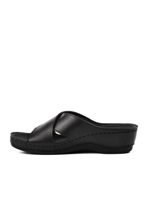 Ayakmod Bento 15.032 Siyah Kadın Dolgu Topuk Terlik