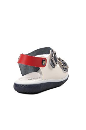 Ayakmod Şng 1530-P Lacivert-Beyaz-Kırmızı Erkek Çocuk Sandalet