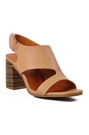 Venüs 2108502Y Nude Hakiki Deri Kadın Topuklu Sandalet