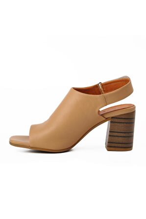 Venüs 2108502Y Nude Hakiki Deri Kadın Topuklu Sandalet