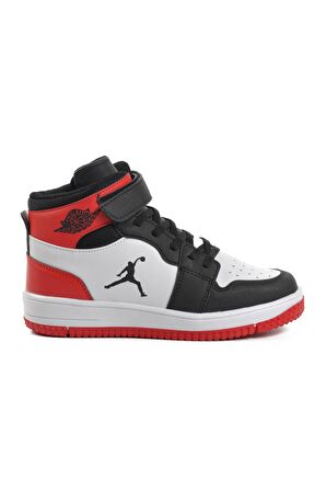 Cool Haykat Uzun-F Siyah-Kırmızı Çocuk Hi Sneaker