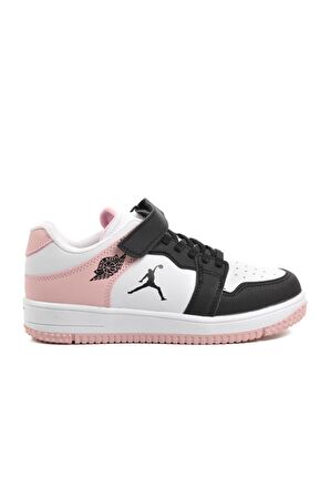 Aspor Haykat Kısa-F Siyah-Pudra Cırtlı Çocuk Sneaker