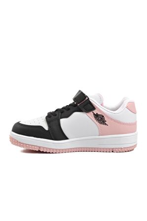Aspor Haykat Kısa-F Siyah-Pudra Cırtlı Çocuk Sneaker