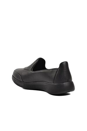 Ayakmod 1000 Siyah Hakiki Deri Kadın Günlük Ayakkabı