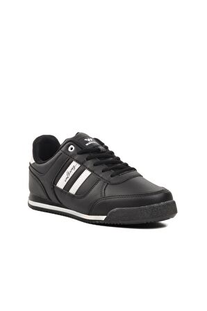 Walkway Effective PU Siyah-Beyaz Bağcıklı Unisex Sneaker
