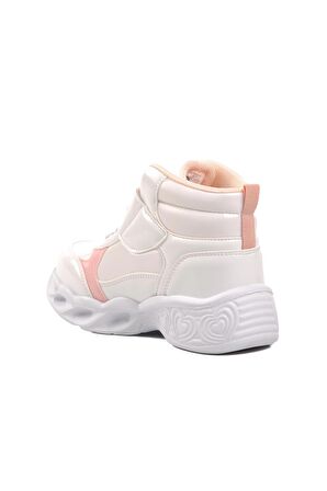 Pepino 1545-P Beyaz Rugan-Pembe Kız Çocuk Bot