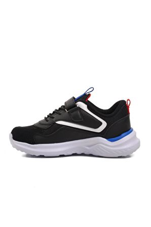 Pepino 1543-F Siyah-Kırmızı-Saks Çocuk Spor Ayakkabı