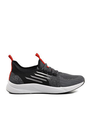 Walkway Ravello Fileli Füme-Siyah-Kırmızı Unisex Spor Ayakkabı