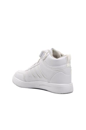 Walkway Mely Hi-F Beyaz-Beyaz Cırtlı Çocuk Hi Sneaker