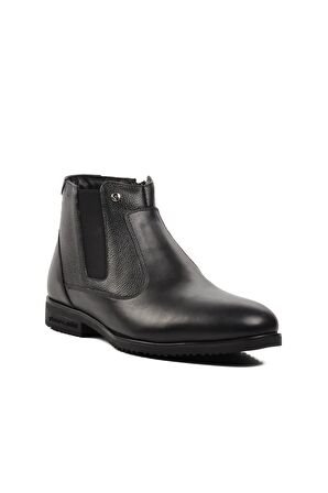 Pierre Cardin 1196063-24K Siyah Hakiki Deri Fermuarlı Erkek Bot