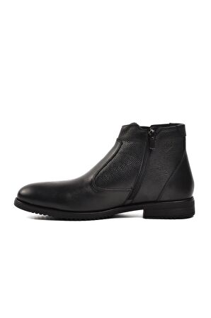 Pierre Cardin 1196063-24K Siyah Hakiki Deri Fermuarlı Erkek Bot