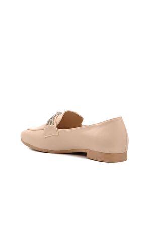 Ayakmod 514509 Bej Kadın Loafer Ayakkabı