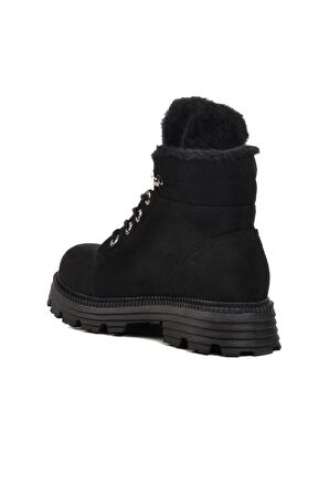 Ayakmod 354122 Siyah Süet İçi Kürklü Kadın Bot