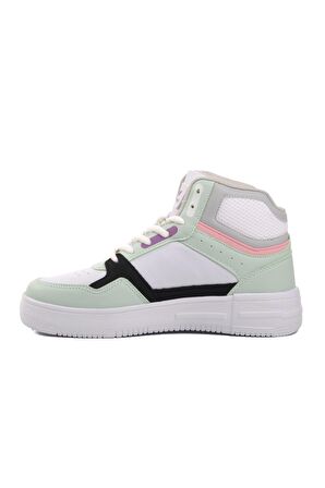 Walkway Berry Hi Beyaz-Su Yeşili Bağcıklı Unisex Hi Sneaker