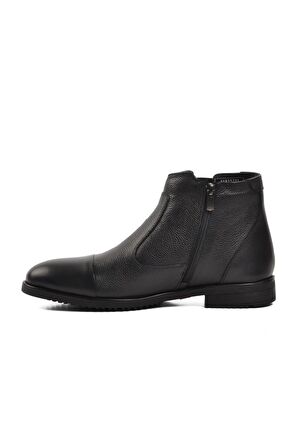 Pierre Cardin 11925251-24K Siyah Hakiki Deri Fermuarlı Erkek Bot