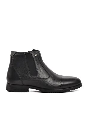 Pierre Cardin 11925251-24K Siyah Hakiki Deri Fermuarlı Erkek Bot