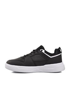 Walkway Ulm Siyah-Beyaz Bağcıklı Erkek Sneaker