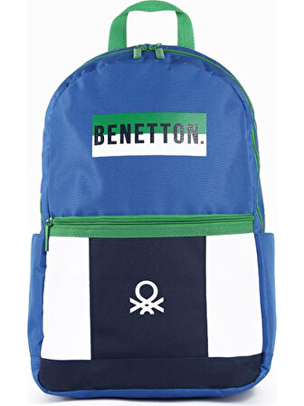 United Colors Of Benetton 04275 Çanta Mavi-Beyaz-Lacivert  Unisex Okul Çantası