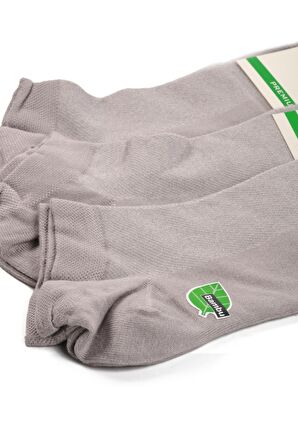 Ayakmod 24K004 Gri Bambu 3'lü Patik Çorap