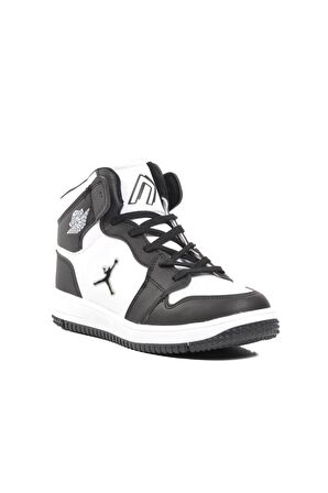 Ayakmod Haykat Uzun Siyah-Beyaz Unisex Hi Sneaker