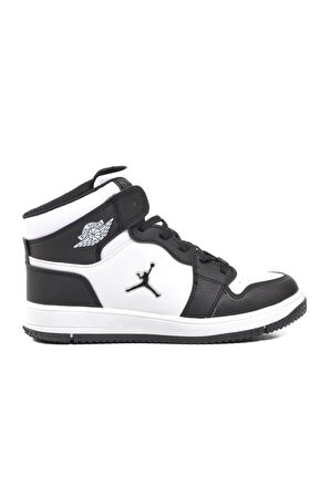 Ayakmod Haykat Uzun Siyah-Beyaz Unisex Hi Sneaker