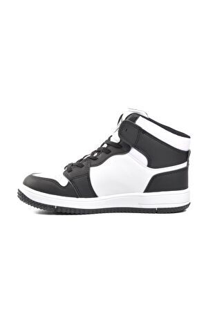 Ayakmod Haykat Uzun Siyah-Beyaz Unisex Hi Sneaker