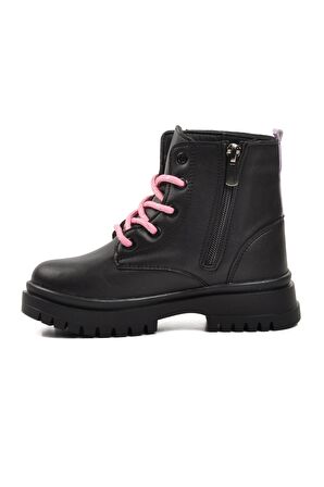 Pepino 1525-P Siyah-Pembe İçi Polarlı Kız Çocuk Bot