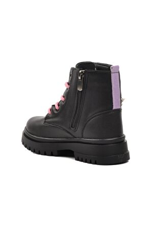 Pepino 1525-P Siyah-Pembe İçi Polarlı Kız Çocuk Bot