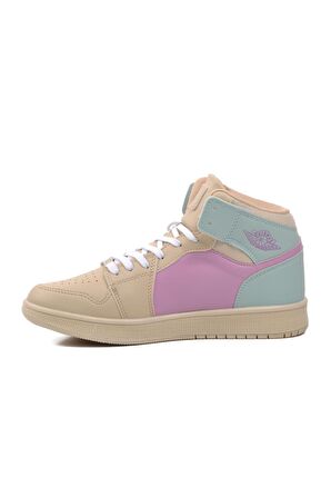 Walkway Sloga Hı Bej-Lila-Yeşil Unisex Hi Sneaker