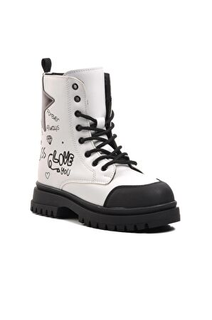 Pepino 1566-F Beyaz İçi Polarlı Kız Çocuk Bot