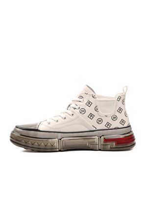 Marcomen 152-18220 Beyaz Hakiki Deri Erkek Hi Sneaker