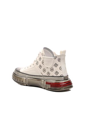 Marcomen 152-18220 Beyaz Hakiki Deri Erkek Hi Sneaker